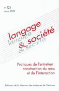 Langage et société, n° 123/mars 2008