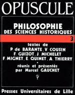 Philosophie des sciences historiques