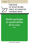 Revue d'histoire des sciences humaines, n° 27/Septembre 2015