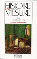 Histoire & Mesure, volume XXV, n° 1/2010