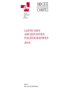 Liste des archivistes paléographes 2016