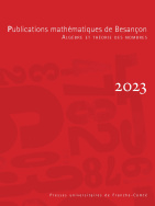 Publications mathématiques de Besançon, 2023