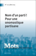 Mots. Les langages du politique, n° 120/2019