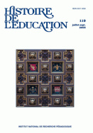 Histoire de l'éducation, n° 119/2008