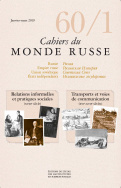 Cahiers du Monde russe, n° 60, 1/janvier-mars 2019