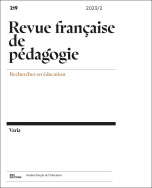 Revue française de pédagogie, n° 219/2023