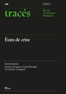 Tracés, n° 44/2023-1