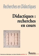 Recherches en Didactiques, n° 19/juin 2015