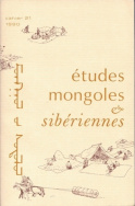 Etudes mongoles et sibériennes, n° 21/1990