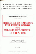 Réflexions sur les fondements d'une politique sanitaire dans un pays en développement : le Burkina-Faso