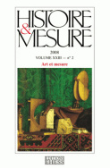 Histoire & Mesure, volume XXIII, n° 2/2008