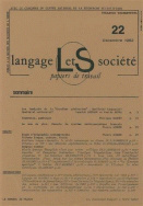 Langage et société, n° 22/décembre 1982