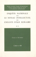 Enquête nationale sur le niveau intellectuel des enfants d'âge scolaire