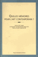 Quelles mémoires pour l'art contemporain ?