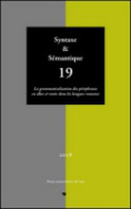 Syntaxe & sémantique, n° 19/2018