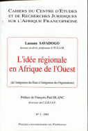 L'idée régionale en Afrique de l'Ouest