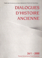 Dialogues d'histoire ancienne, n° 26-1/2000