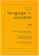 Langage et société, n° 80/juin 1997