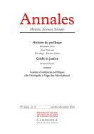 Annales. Histoire, Sciences Sociales, 77e année, n° 4/2022