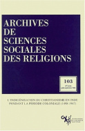 Archives de sciences sociales des religions, n° 103/1998