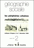 Géographie sociale, n°02/sept.85