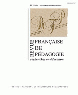 Revue française de pédagogie, n° 158/2007