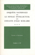 Enquête nationale sur le niveau intellectuel des enfants d'âge scolaire