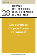 Revue d'histoire des sciences humaines, n° 28/Janvier 2016