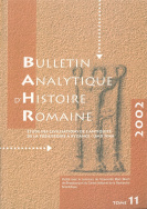 Bulletin Analytique d'Histoire Romaine, n° 11/2002