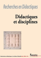 Recherches en Didactiques, n° 18/décembre 2014