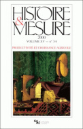 Histoire & Mesure, volume XV, n° 3-4/2000