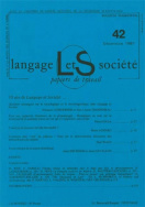 Langage et société, n° 42/décembre 1987