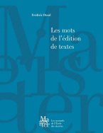 Les mots de l'édition de textes