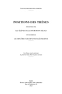 Positions des thèses, Année 2023