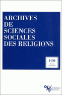 Archives de sciences sociales des religions, n° 110/2000