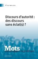 Mots. Les langages du politique, n° 107/2015