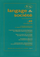 Langage et société, n° 89/septembre 1999