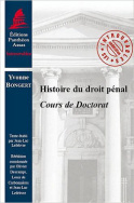 Histoire du droit pénal. Cours de doctorat