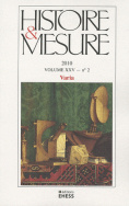 Histoire & Mesure, volume XXV, n° 2/2010