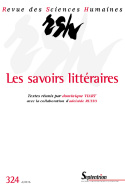 Revue des Sciences Humaines, n° 324/octobre-décembre 2016