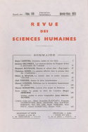 Revue des Sciences Humaines, n° 149/janvier-mars 1973