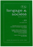 Langage et société, n° 77/septembre 1996