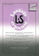 Langage et société, n° 65/septembre 1993