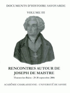 Rencontres autour de Joseph de Maistre