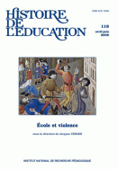 Histoire de l'éducation, n° 118/2008