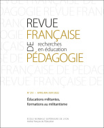 Revue française de pédagogie, n° 215/2022