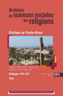 Archives de sciences sociales des religions, n° 171/2015