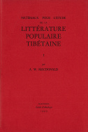 Matériaux pour l'étude de la littérature populaire tibétaine