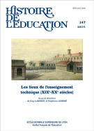 Histoire de l'éducation, n° 147/2017