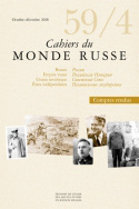 Cahiers du Monde russe, n° 59, 4/octobre-décembre 2018